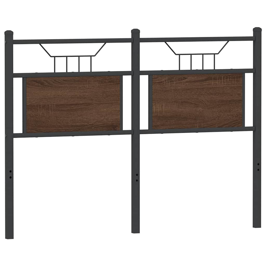 Tête de lit chêne marron 120 cm bois d'ingénierie et acier - XIOS