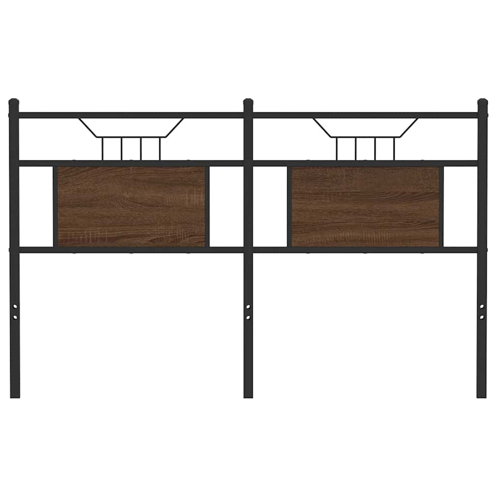 Tête de lit chêne marron 137 cm bois d'ingénierie et acier - XIOS