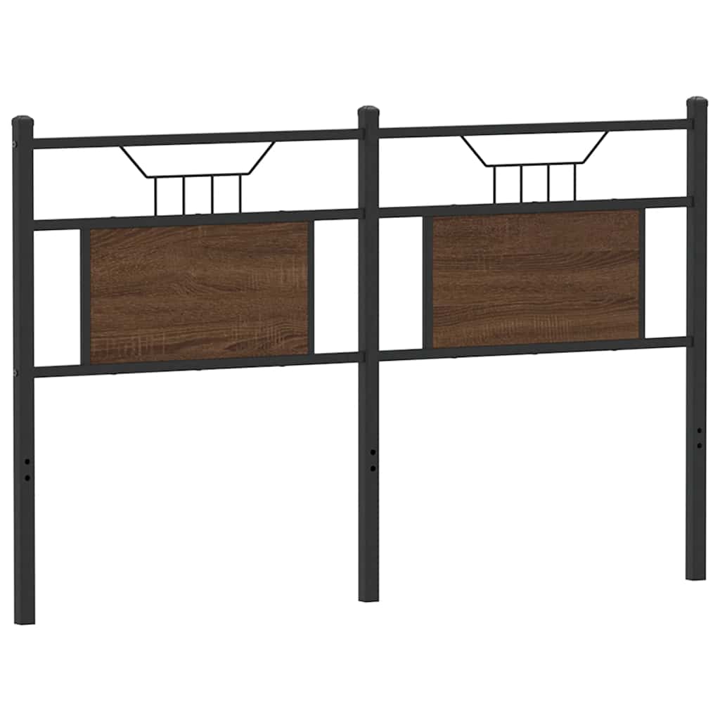 Tête de lit chêne marron 150 cm bois d'ingénierie et acier Têtes et pieds de lit vidaXL