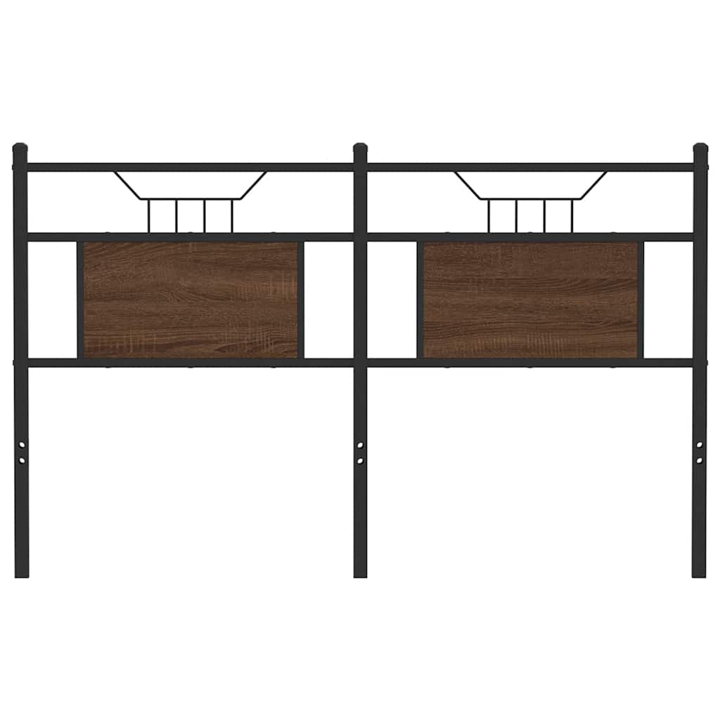 Tête de lit chêne marron 150 cm bois d'ingénierie et acier Têtes et pieds de lit vidaXL