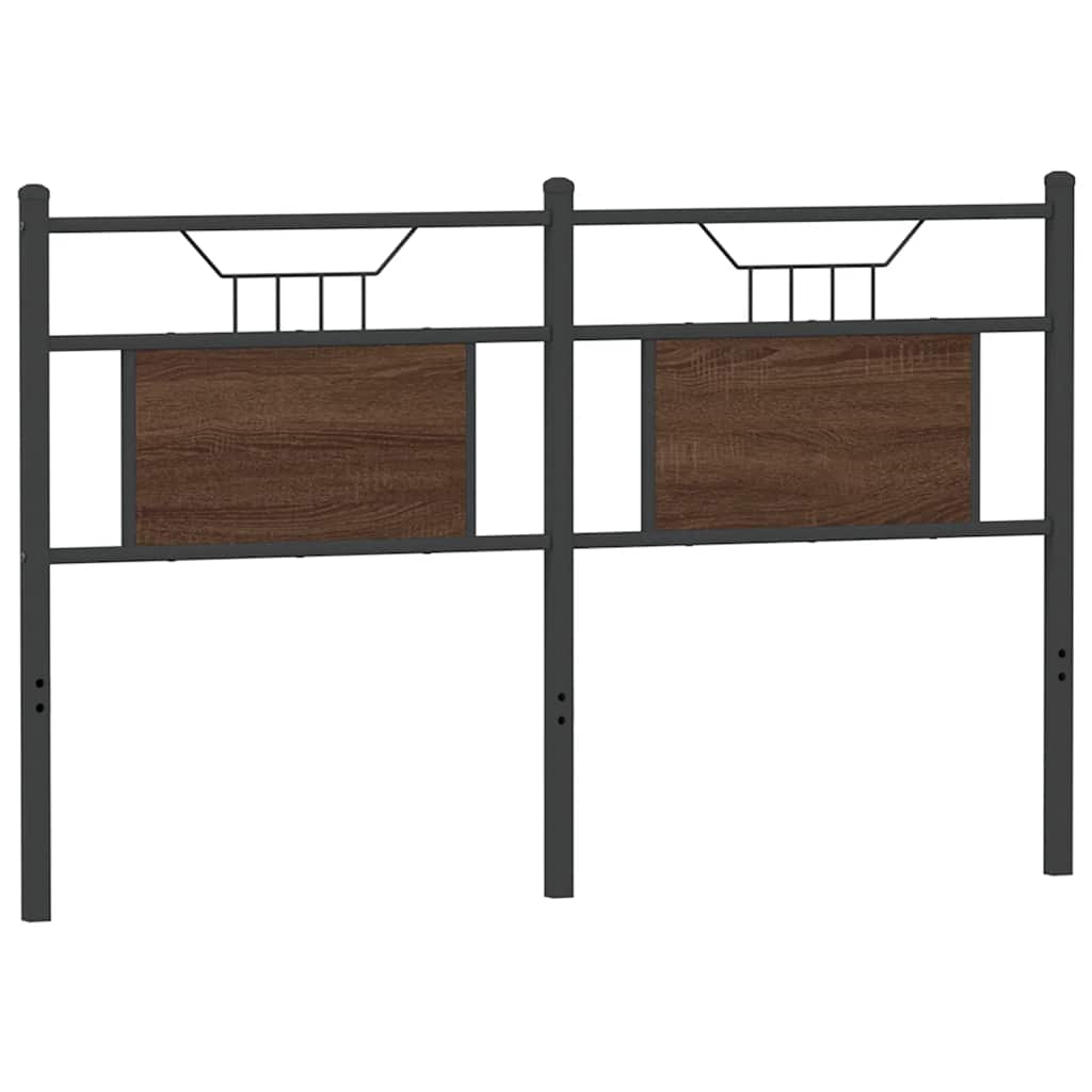 Tête de lit chêne marron 150 cm bois d'ingénierie et acier Têtes et pieds de lit vidaXL