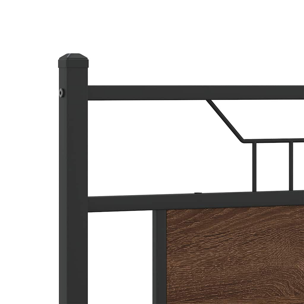 Tête de lit chêne marron 150 cm bois d'ingénierie et acier Têtes et pieds de lit vidaXL
