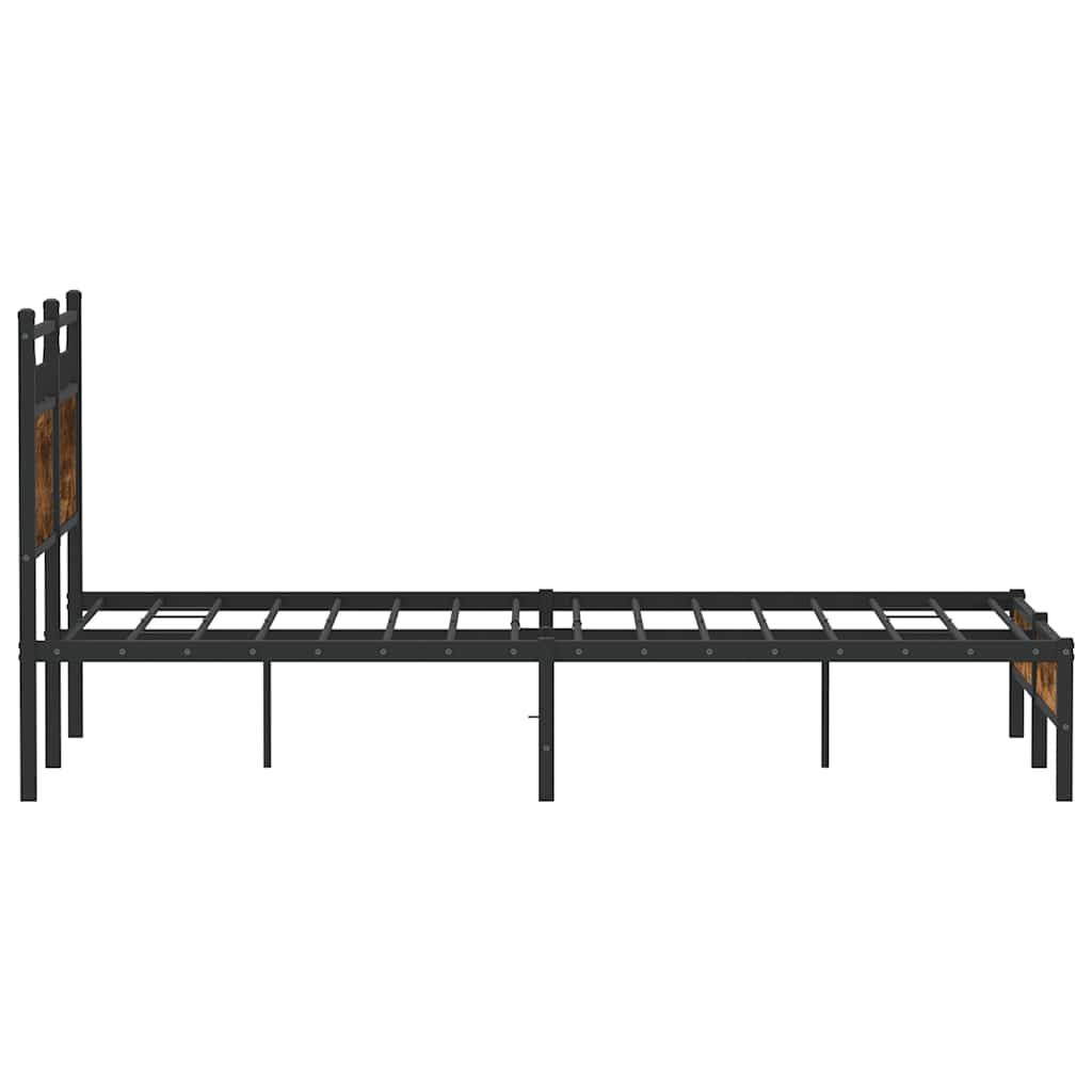 Cadre de lit sans matelas chêne fumé 120x190 cm bois ingénierie - XIOS