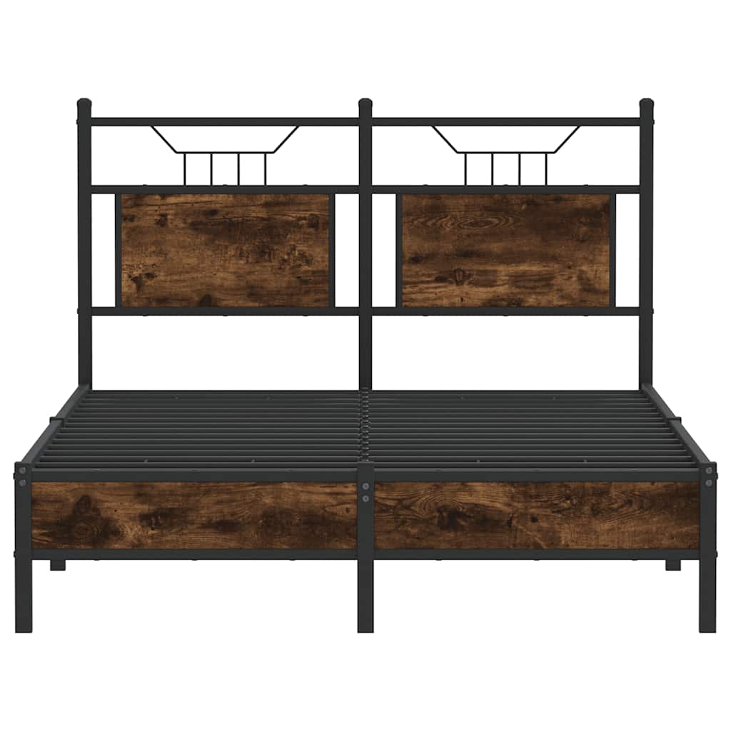 Cadre de lit sans matelas chêne fumé 120x200 cm bois ingénierie - XIOS