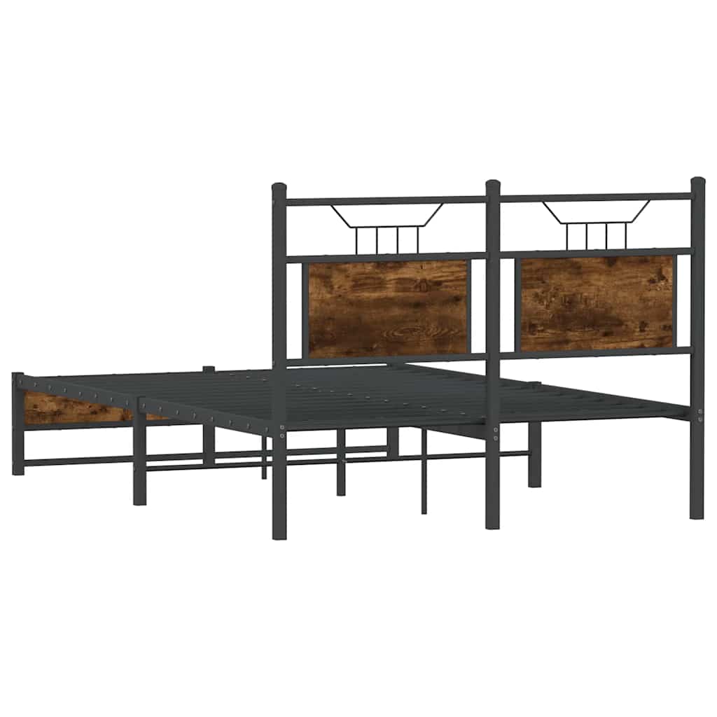 Cadre de lit sans matelas chêne fumé 120x190 cm bois ingénierie - XIOS