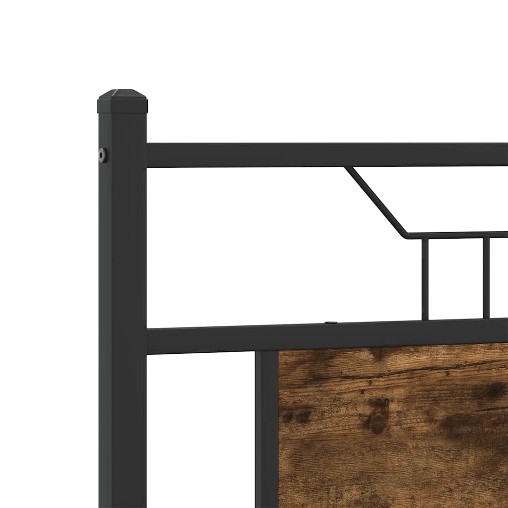 Cadre de lit sans matelas chêne fumé 137x190 cm bois ingénierie - XIOS