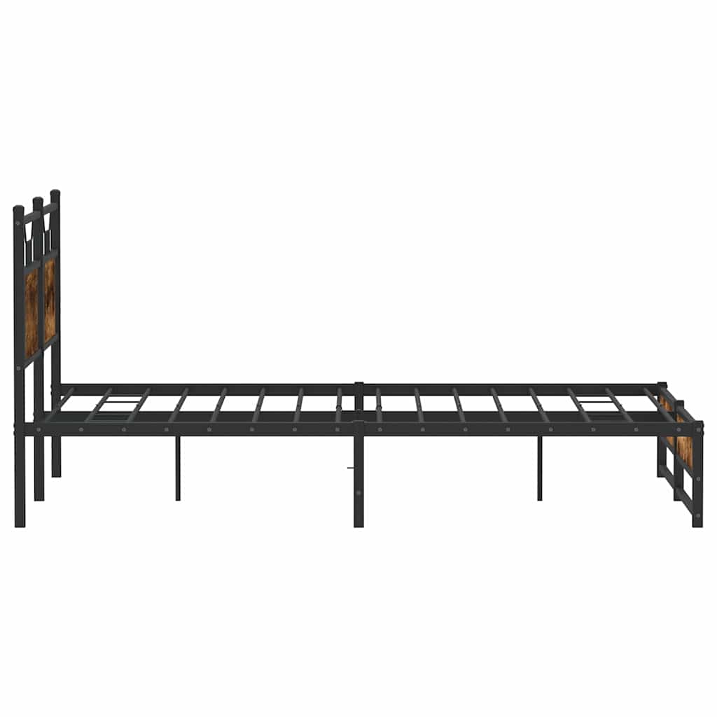 Cadre de lit sans matelas chêne fumé 150x200 cm bois ingénierie - XIOS