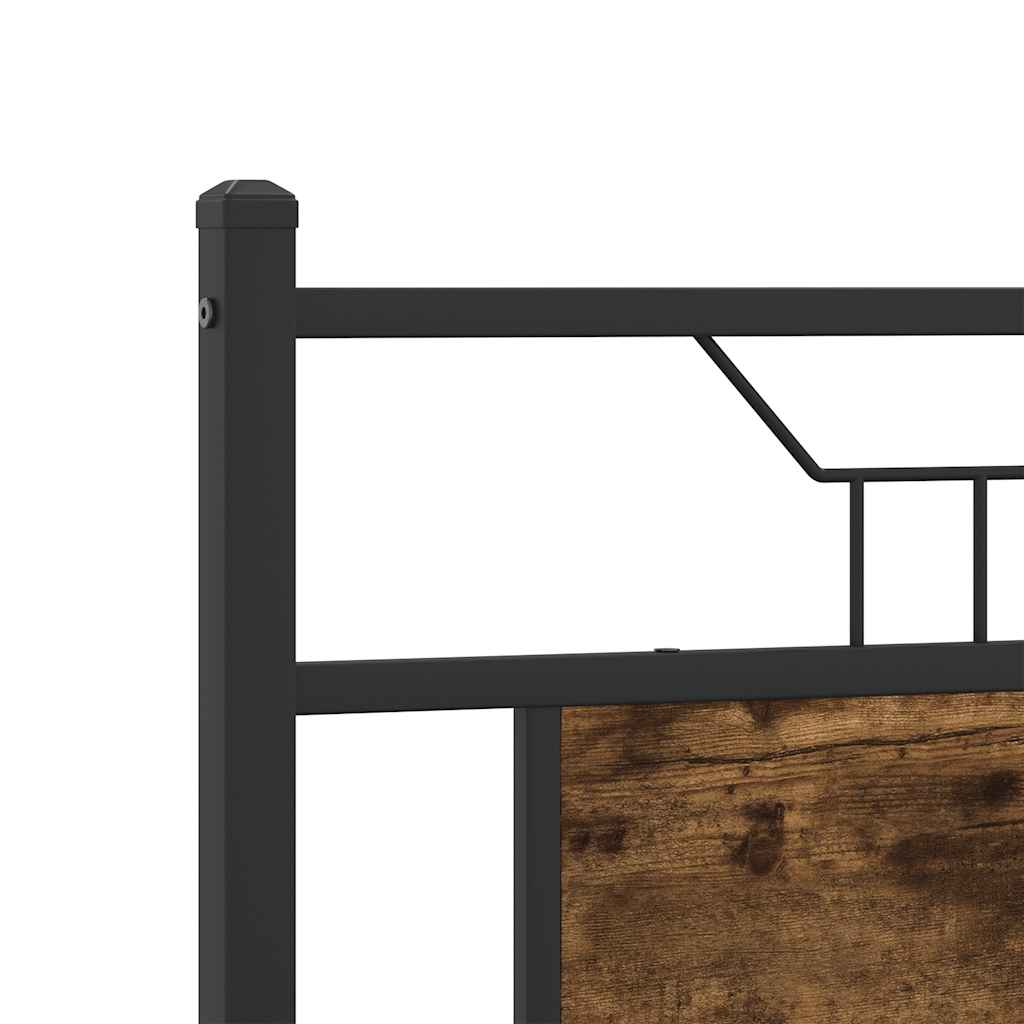 Cadre de lit sans matelas chêne fumé 150x200 cm bois ingénierie - XIOS