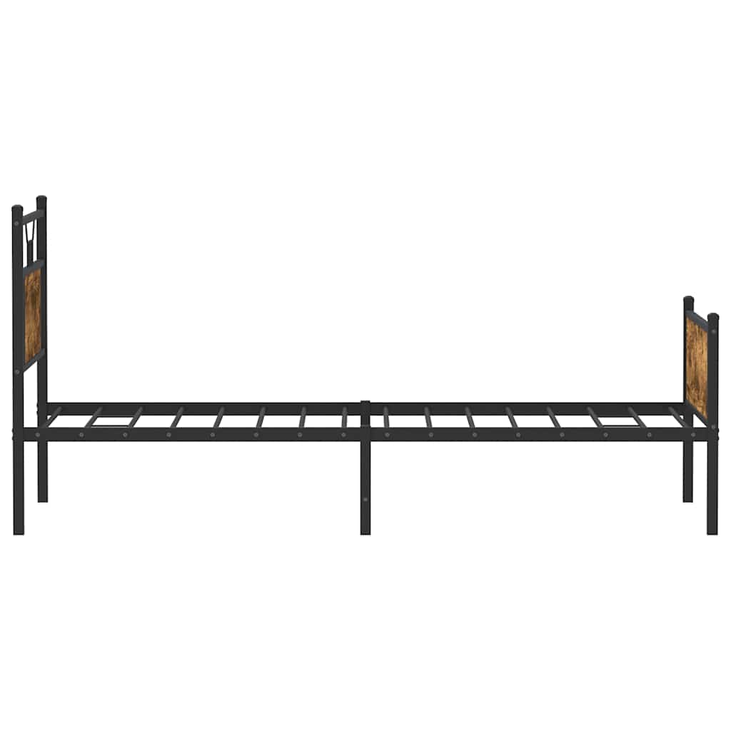 Cadre de lit sans matelas chêne fumé 90x190cm bois d'ingénierie - XIOS