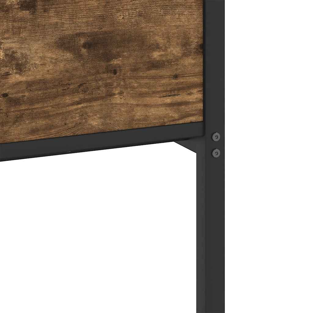 Cadre de lit sans matelas chêne fumé 90x200cm bois d'ingénierie - XIOS