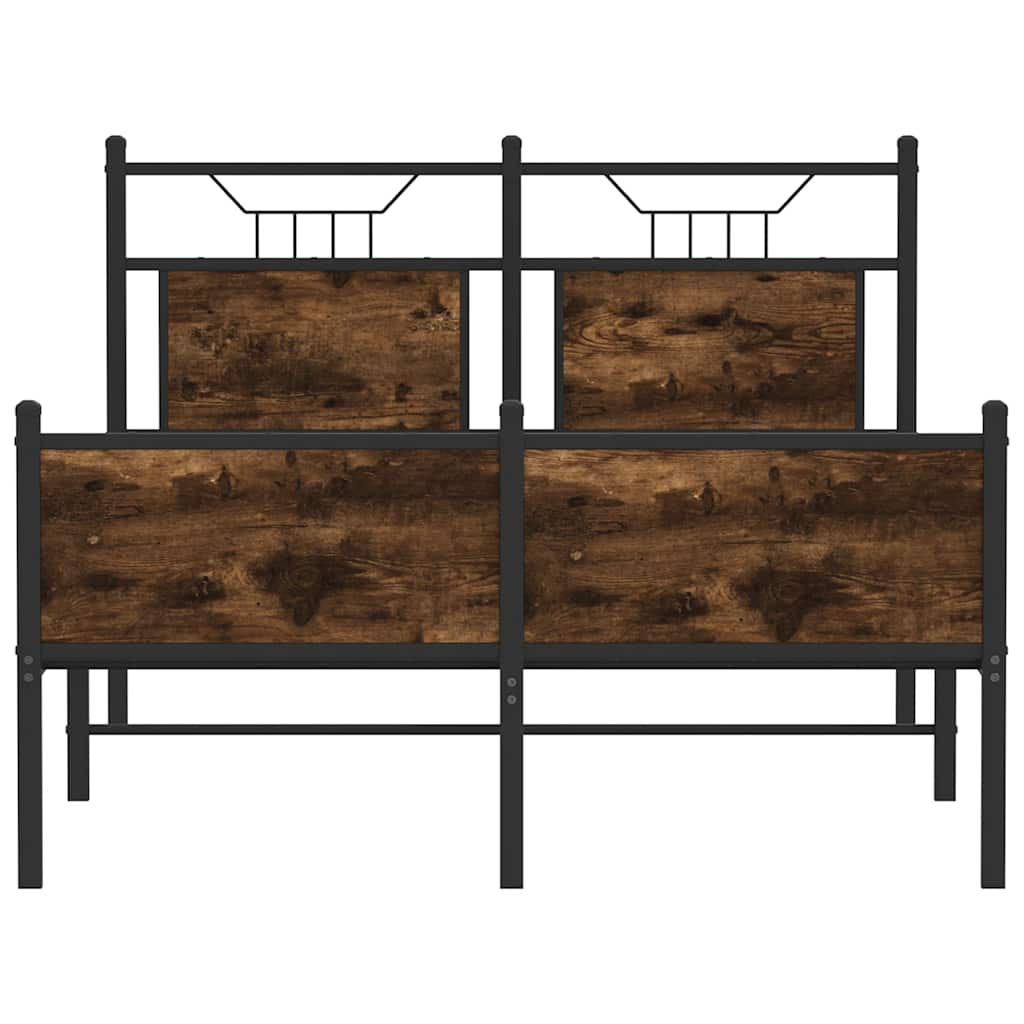 Cadre de lit sans matelas chêne fumé 120x190 cm bois ingénierie - XIOS