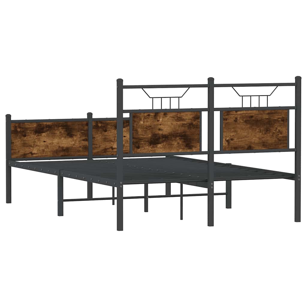 Cadre de lit sans matelas chêne fumé 120x200 cm bois ingénierie - XIOS