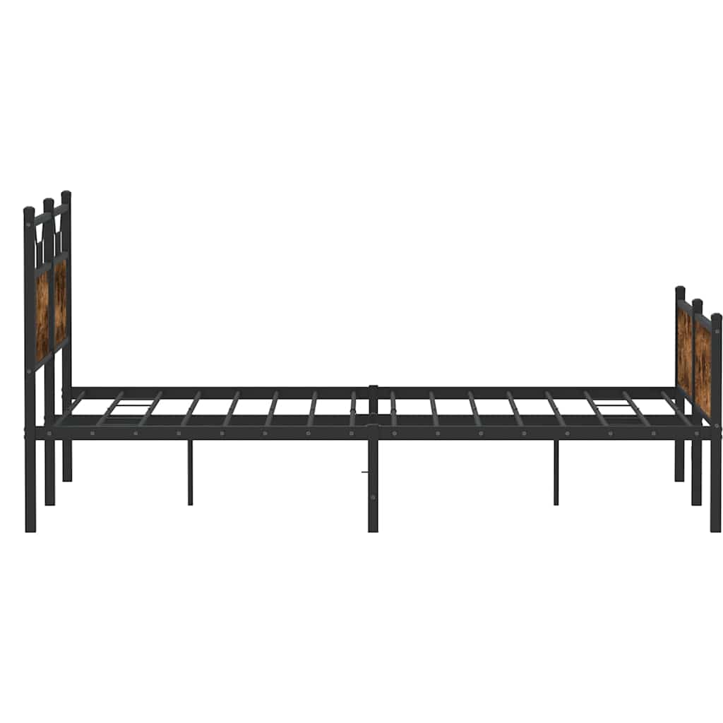 Cadre de lit sans matelas chêne fumé 150x200 cm bois ingénierie - XIOS