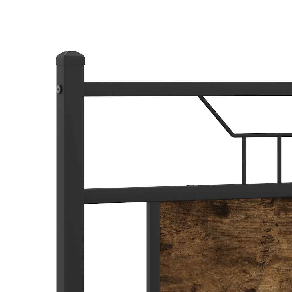 Cadre de lit sans matelas chêne fumé 150x200 cm bois ingénierie - XIOS