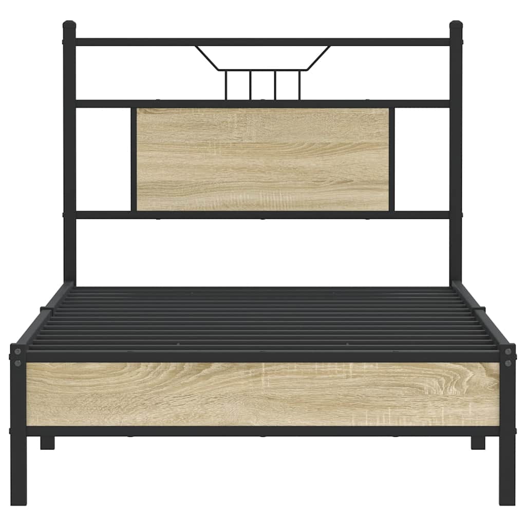 Cadre de lit sans matelas chêne sonoma 75x190 cm - XIOS