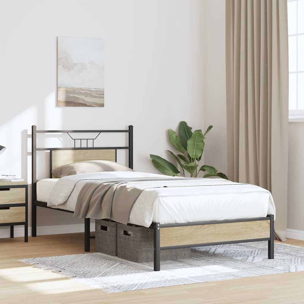 Cadre de lit sans matelas chêne sonoma 80x200 cm - XIOS