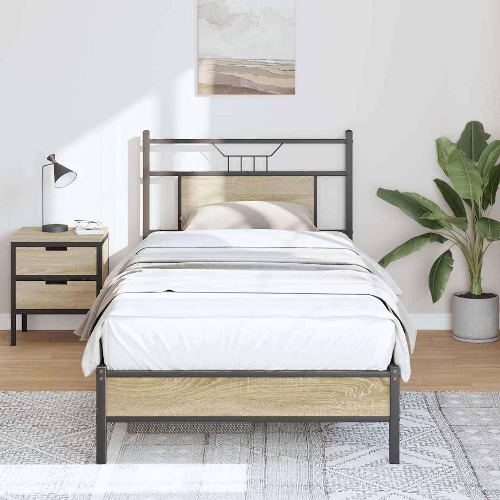 Cadre de lit sans matelas chêne sonoma 80x200 cm - XIOS