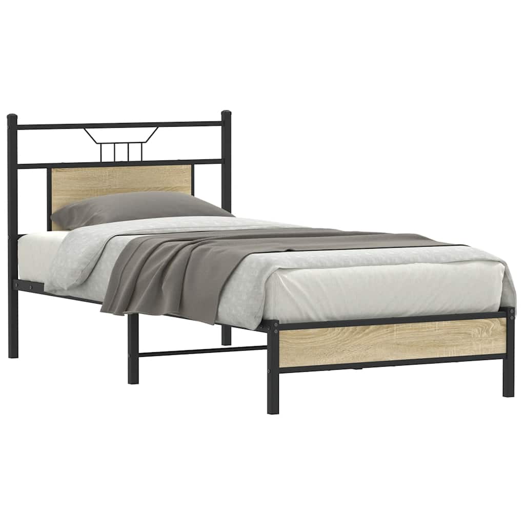 Cadre de lit sans matelas chêne sonoma 90x190 cm - XIOS