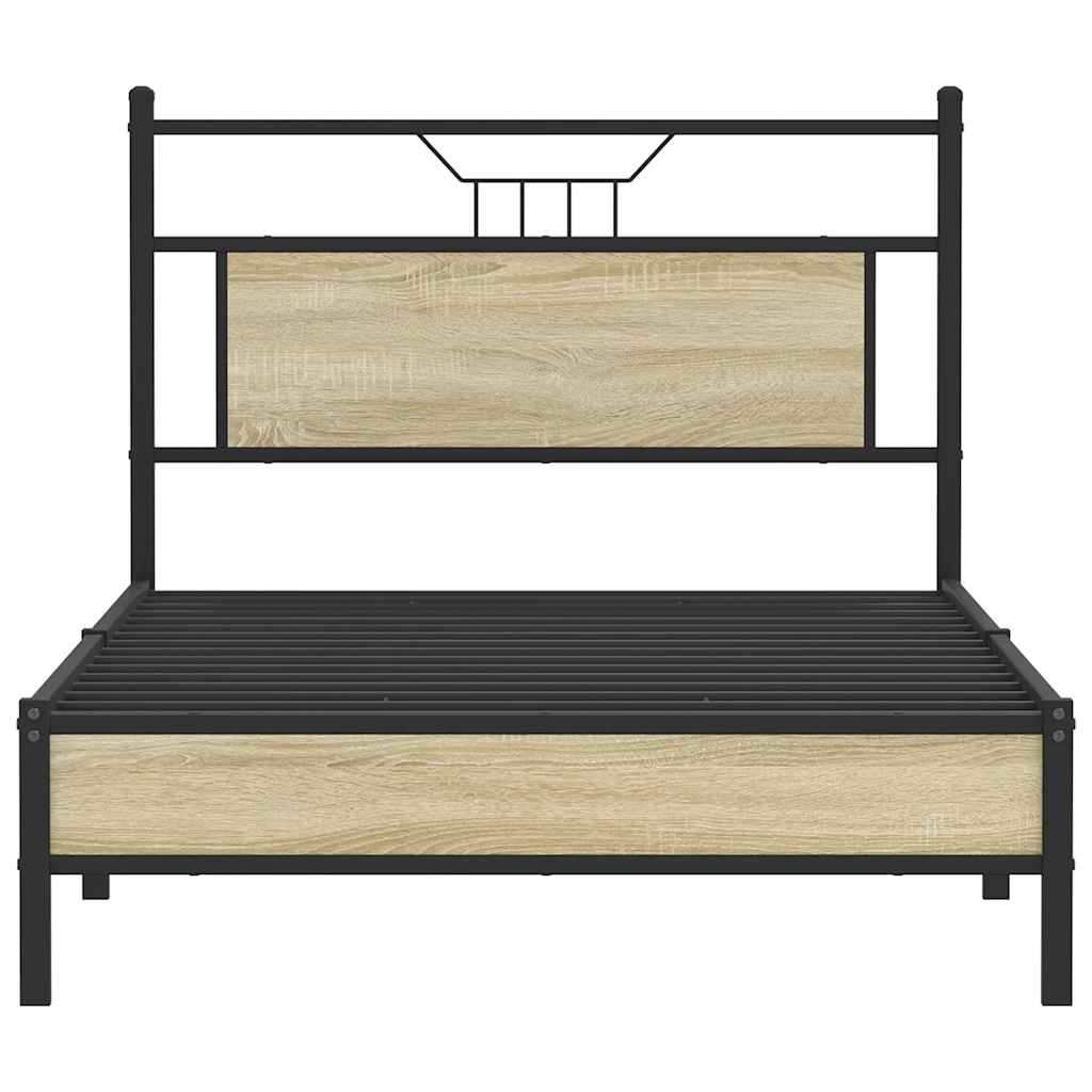 Cadre de lit sans matelas chêne sonoma 100x190 cm - XIOS