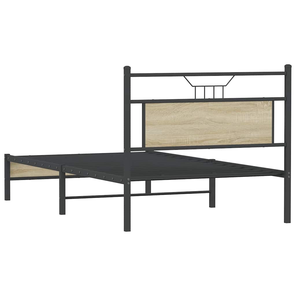 Cadre de lit sans matelas chêne sonoma 100x190 cm - XIOS