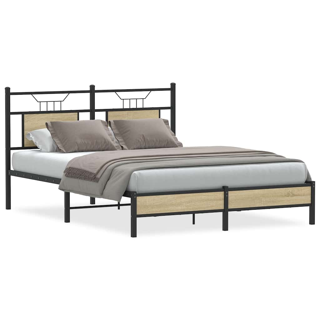 Cadre de lit sans matelas chêne sonoma 137x190 cm - XIOS