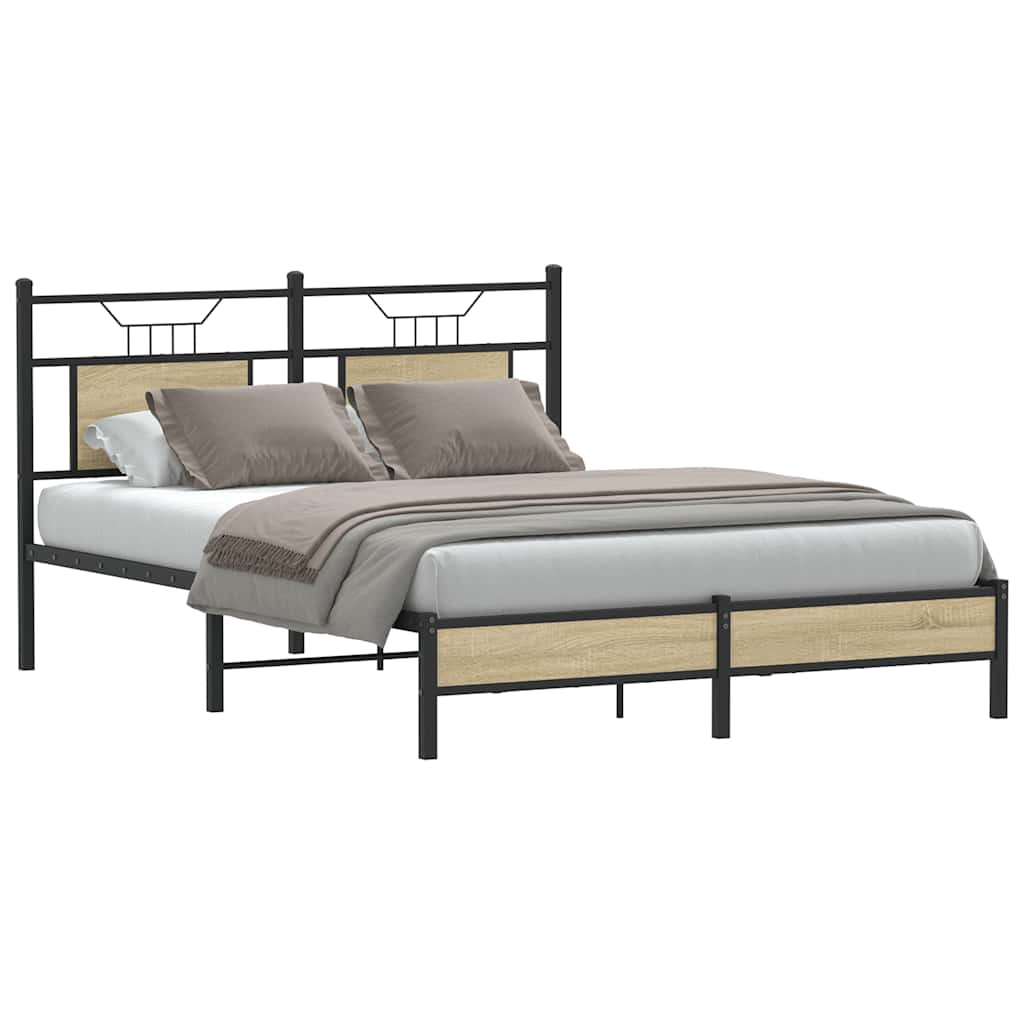 Cadre de lit sans matelas chêne sonoma 137x190 cm - XIOS