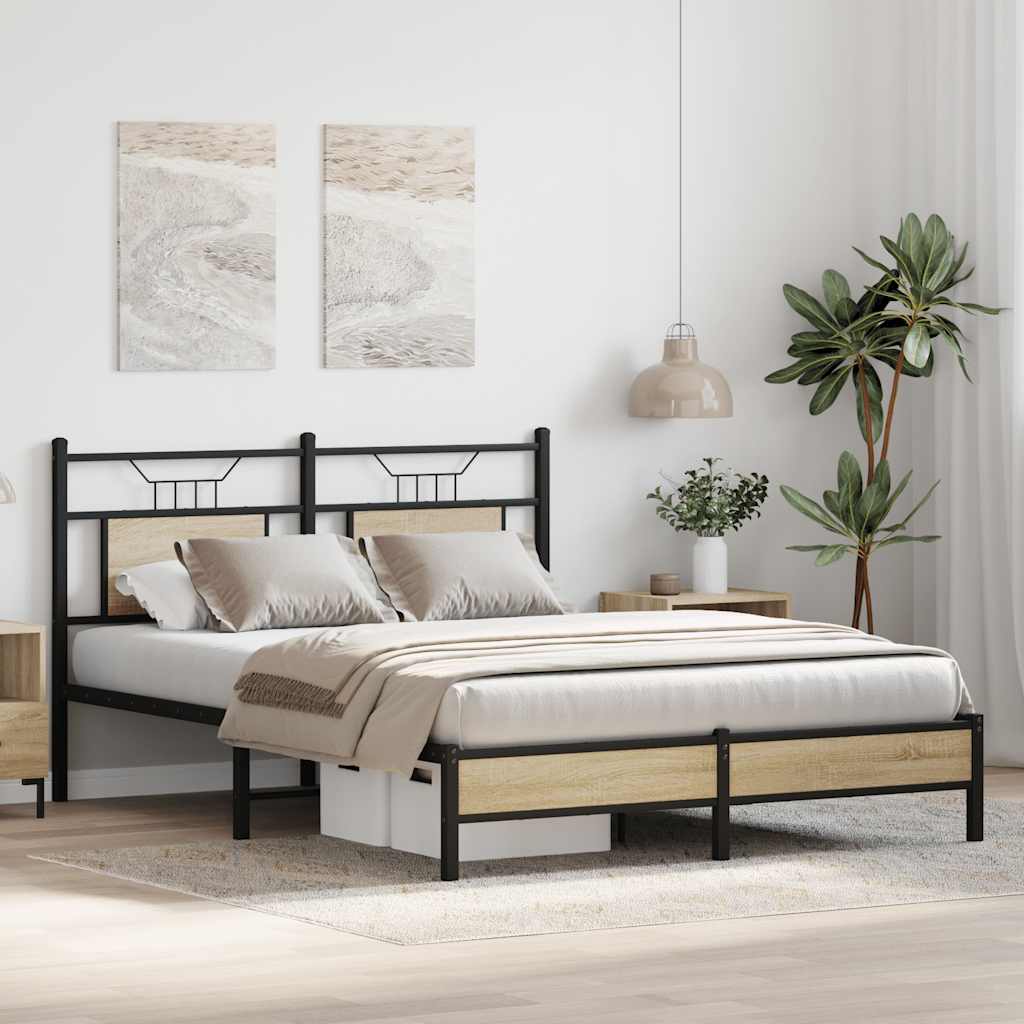 Cadre de lit sans matelas chêne sonoma 140x200 cm - XIOS