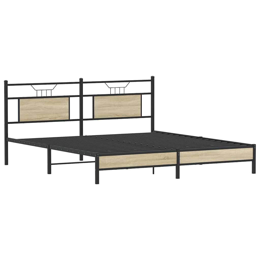 Cadre de lit sans matelas chêne sonoma 160x200 cm - XIOS