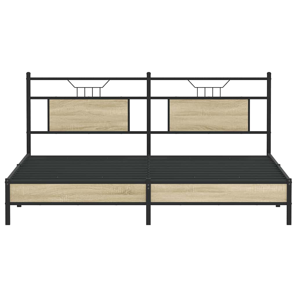Cadre de lit sans matelas chêne sonoma 183x203 cm - XIOS