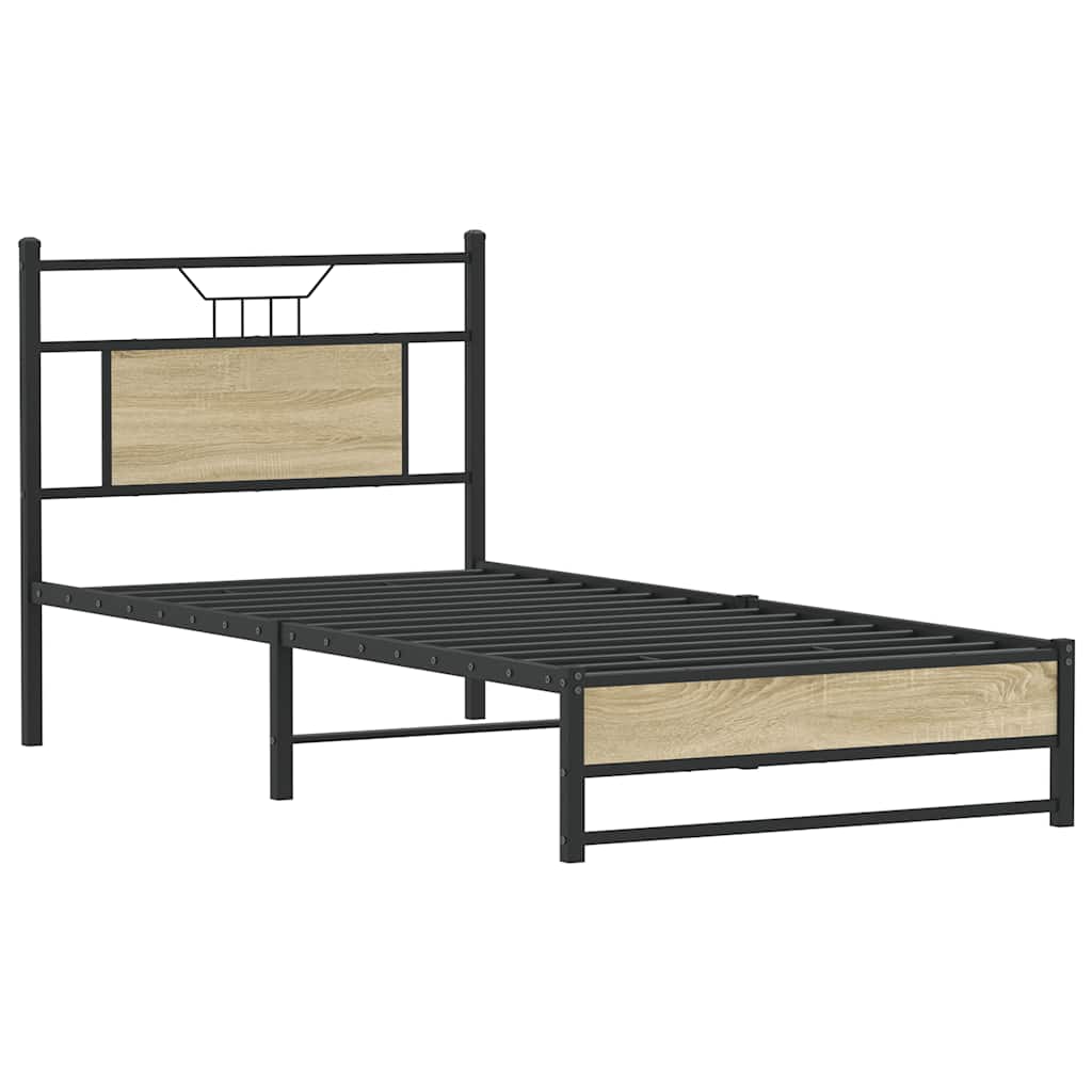 Cadre de lit sans matelas chêne sonoma 75x190 cm - XIOS