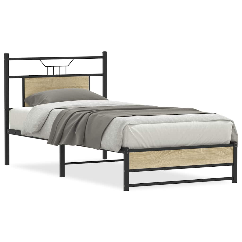 Cadre de lit sans matelas chêne sonoma 75x190 cm - XIOS