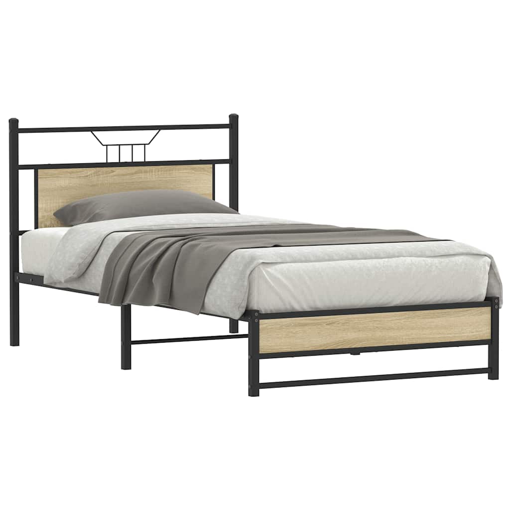 Cadre de lit sans matelas chêne sonoma 107x203 cm - XIOS