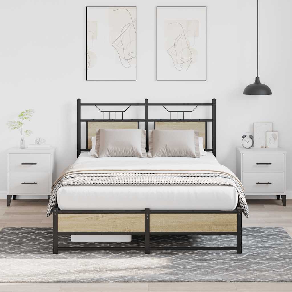 Cadre de lit sans matelas chêne sonoma 120x190 cm - XIOS