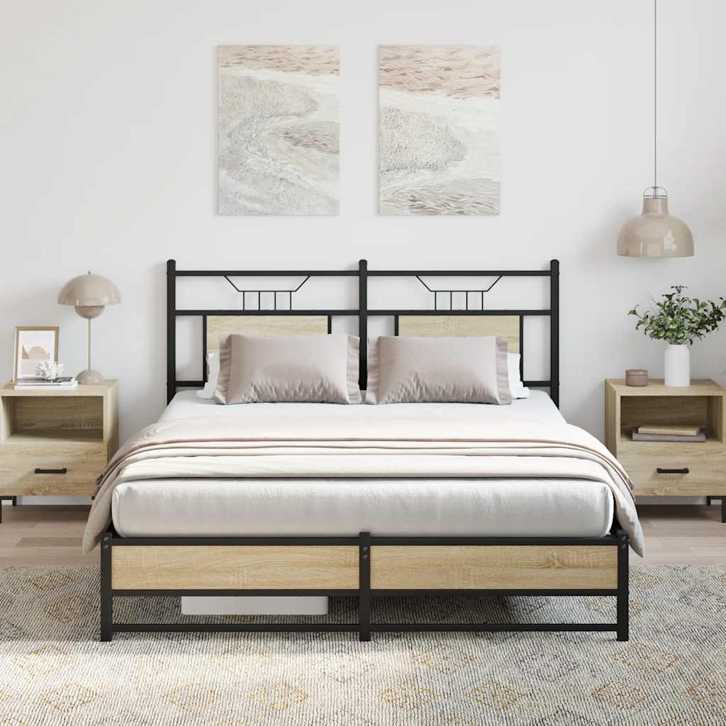 Cadre de lit sans matelas chêne sonoma 137x190 cm - XIOS