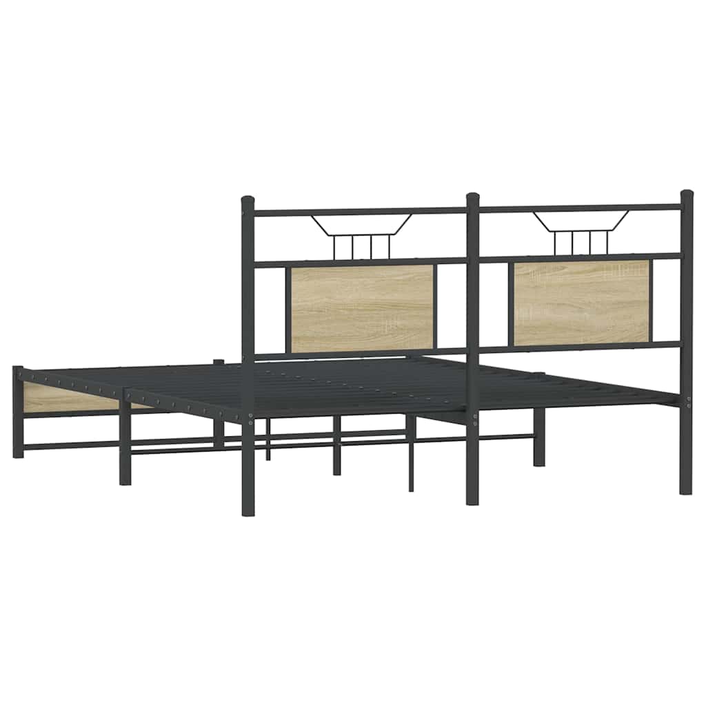Cadre de lit sans matelas chêne sonoma 137x190 cm - XIOS