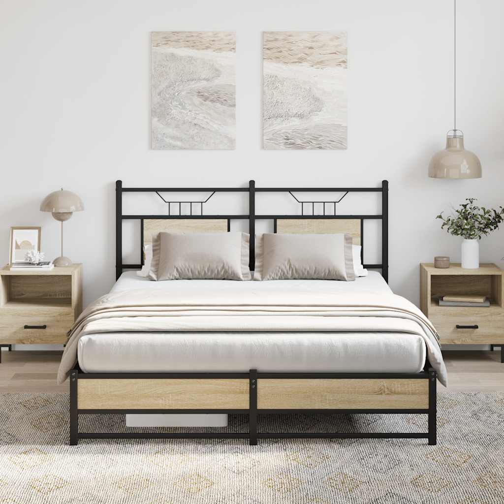 Cadre de lit sans matelas chêne sonoma 140x190 cm - XIOS