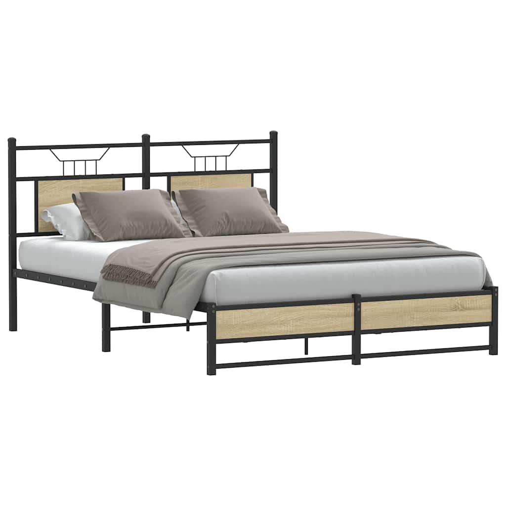 Cadre de lit sans matelas chêne sonoma 140x200 cm - XIOS