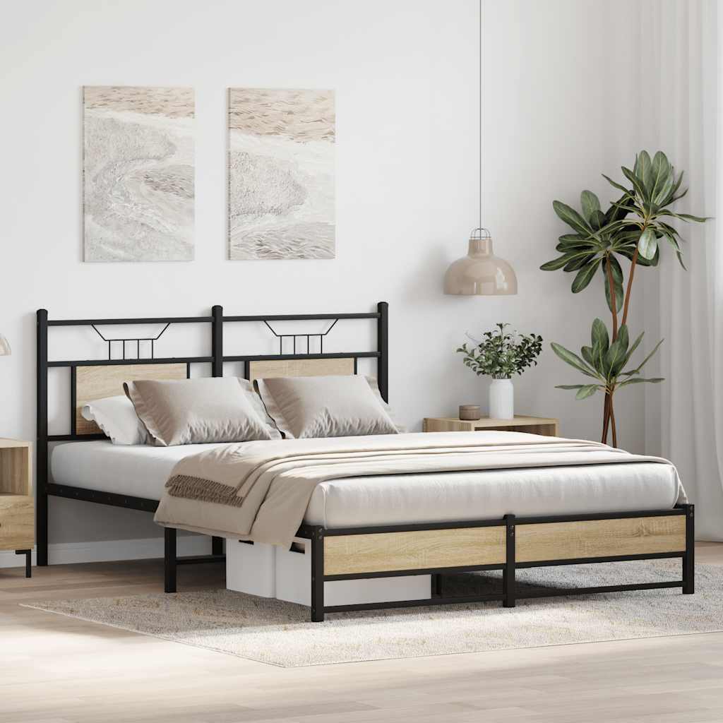 Cadre de lit sans matelas chêne sonoma 140x200 cm - XIOS
