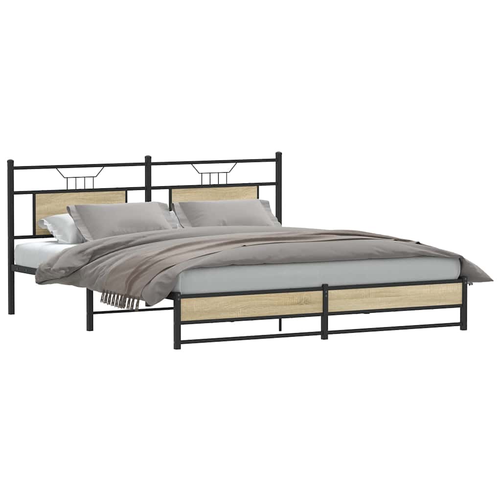 Cadre de lit sans matelas chêne sonoma 160x200 cm - XIOS