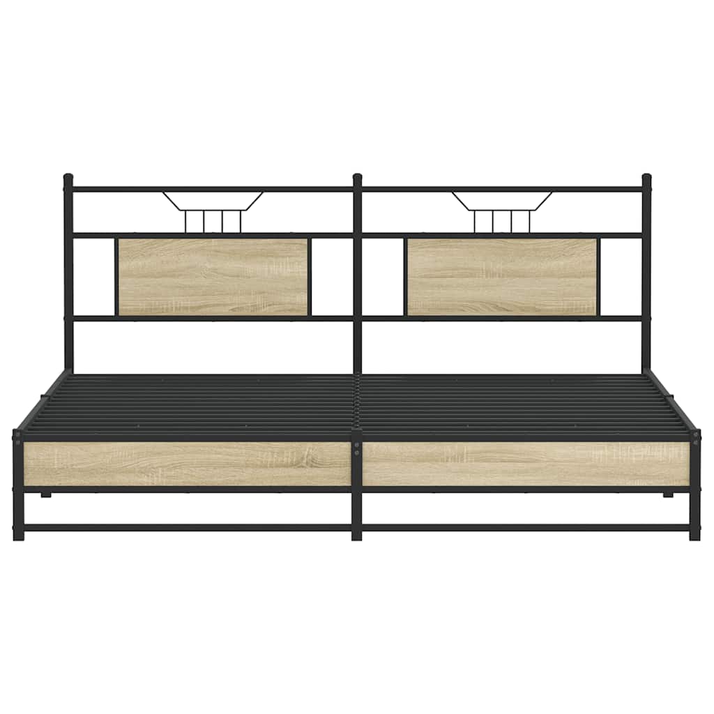 Cadre de lit sans matelas chêne sonoma 160x200 cm - XIOS