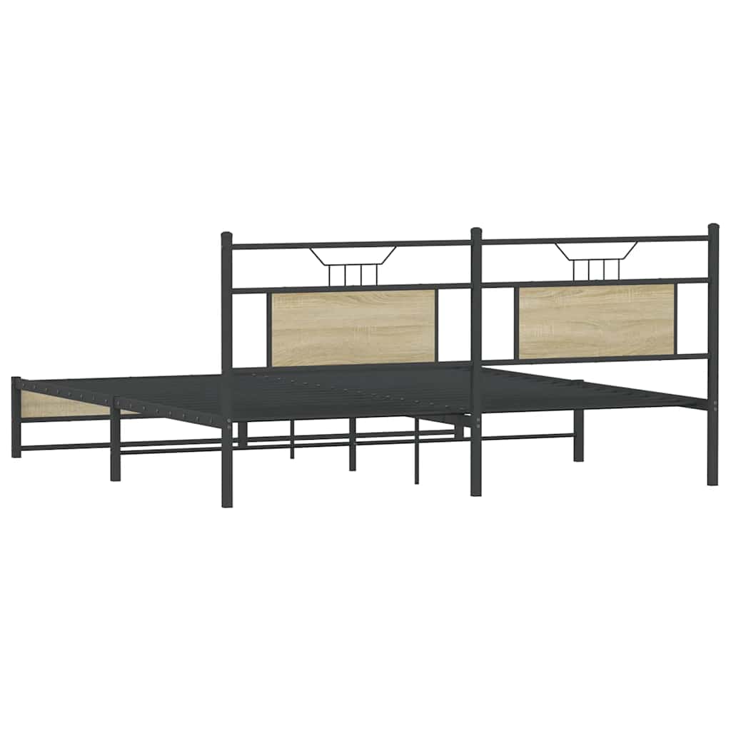 Cadre de lit sans matelas chêne sonoma 160x200 cm - XIOS