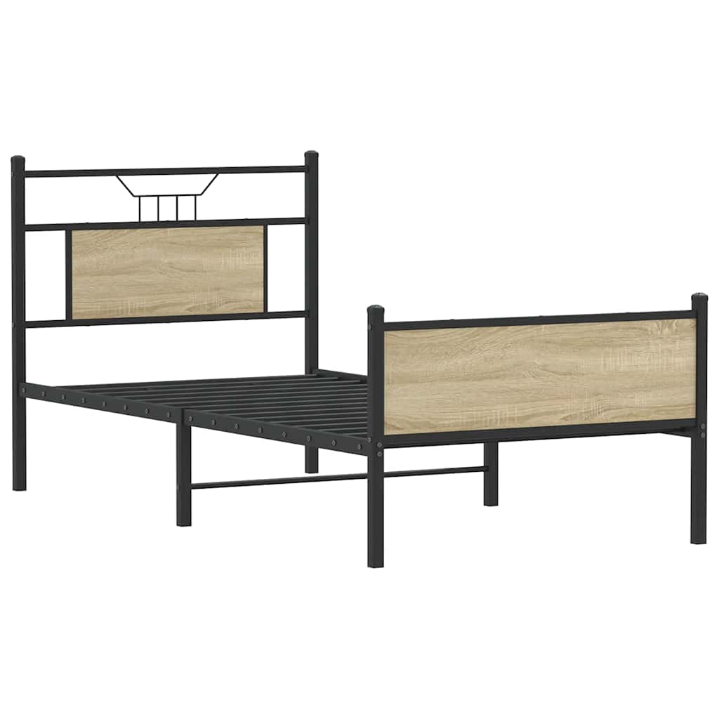 Cadre de lit sans matelas chêne sonoma 80x200 cm - XIOS