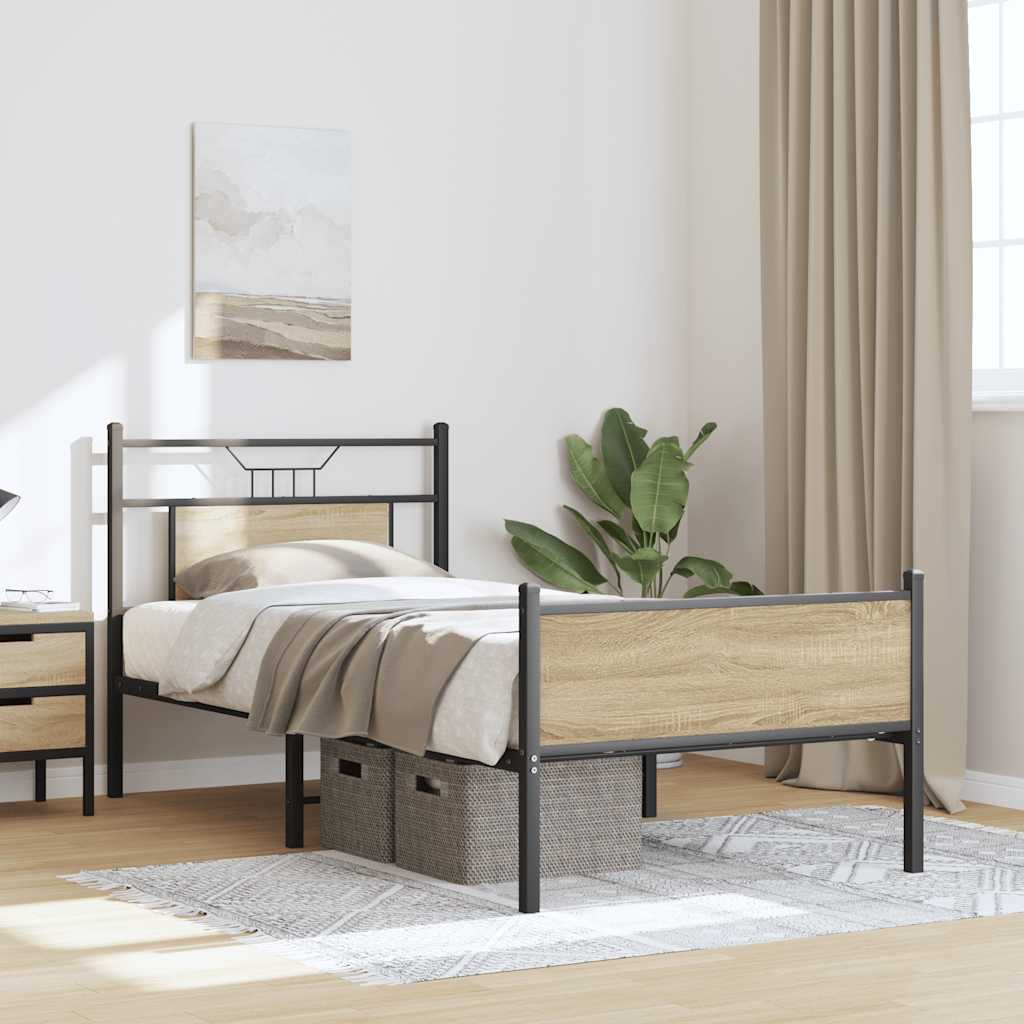 Cadre de lit sans matelas chêne sonoma 90x200 cm - XIOS
