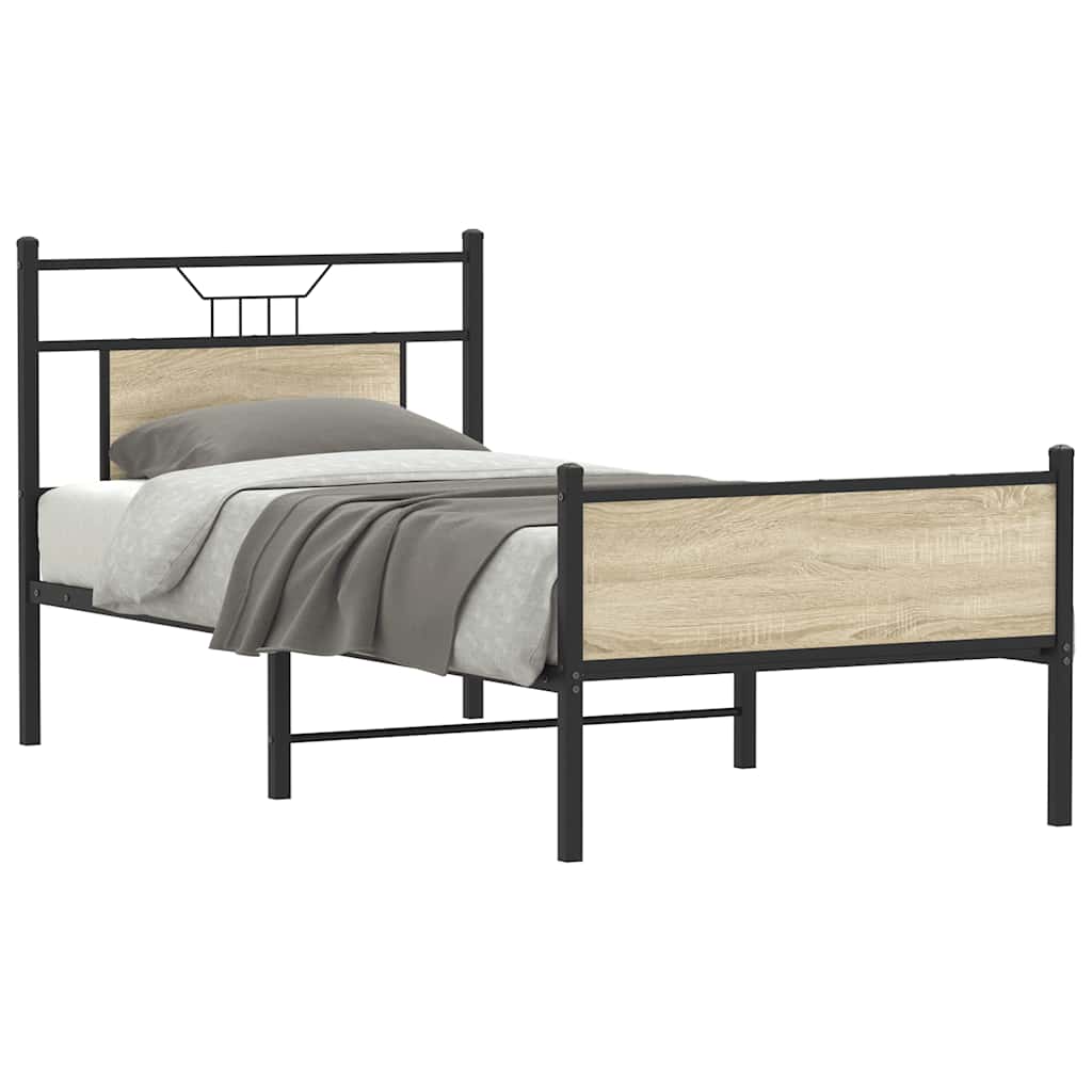 Cadre de lit sans matelas chêne sonoma 90x200 cm - XIOS