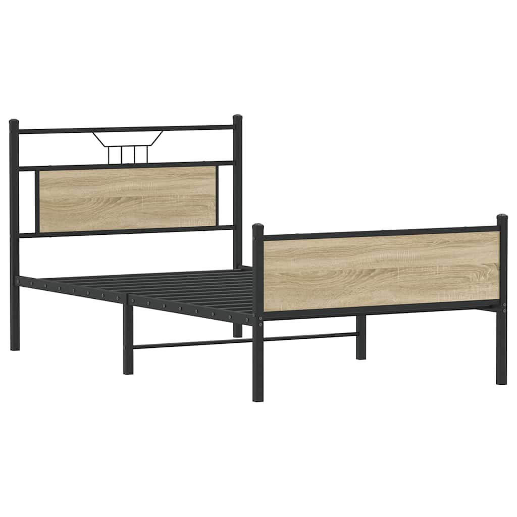 Cadre de lit sans matelas chêne sonoma 100x190 cm - XIOS