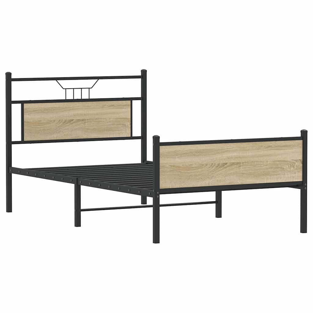 Cadre de lit sans matelas chêne sonoma 107x203 cm - XIOS