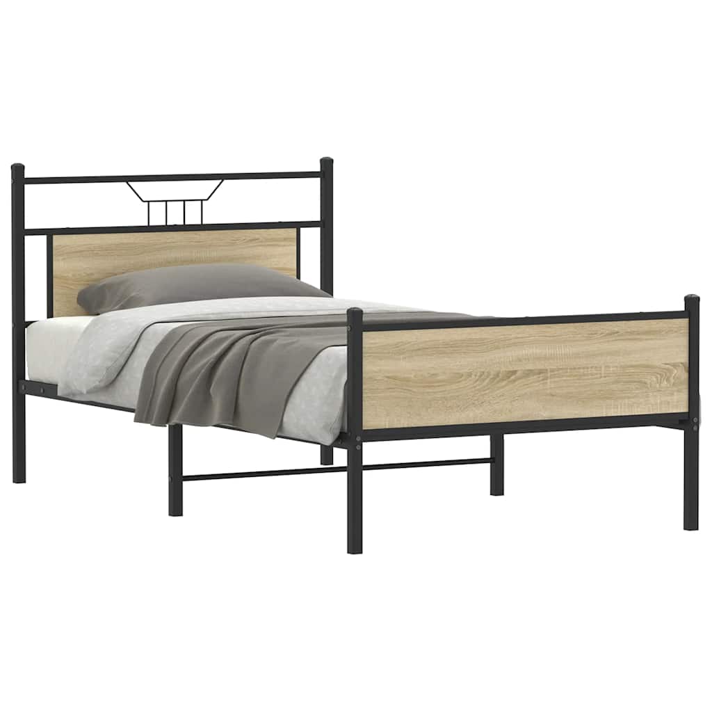 Cadre de lit sans matelas chêne sonoma 107x203 cm - XIOS