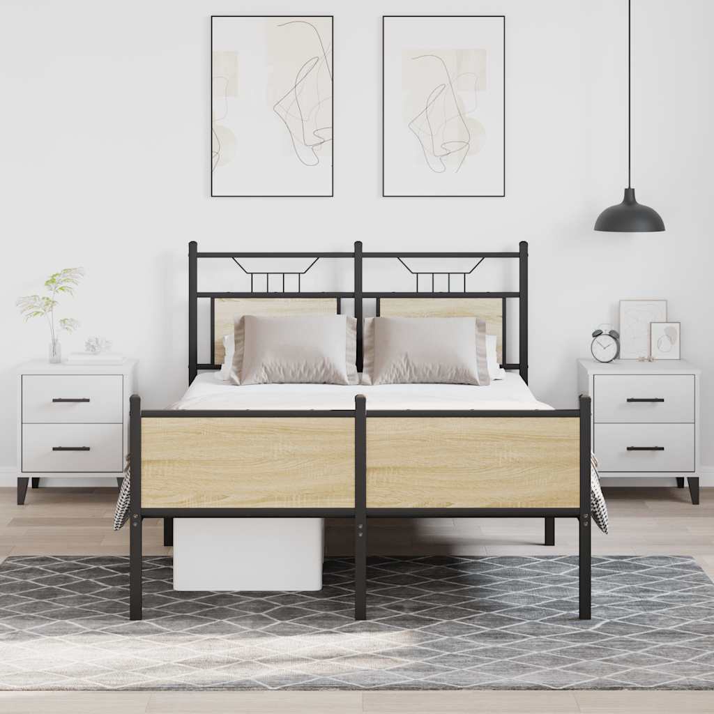 Cadre de lit sans matelas chêne sonoma 120x190 cm - XIOS