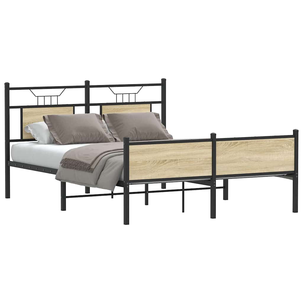 Cadre de lit sans matelas chêne sonoma 137x190 cm - XIOS