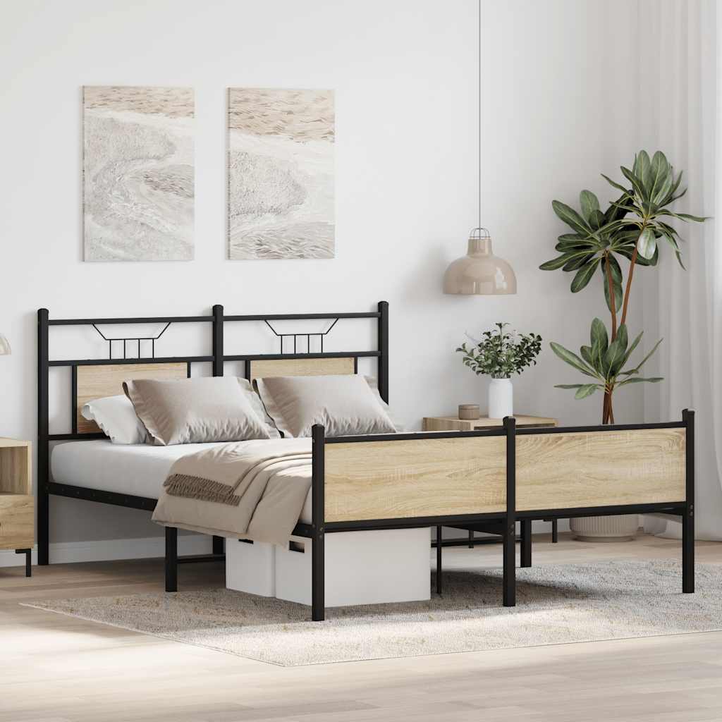 Cadre de lit sans matelas chêne sonoma 140x190 cm - XIOS